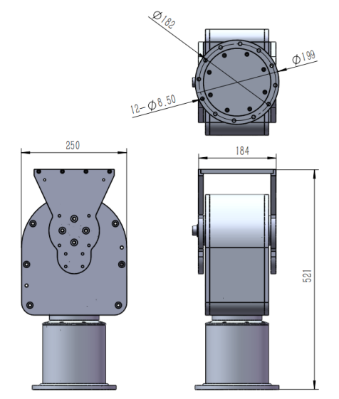 SK-PT250M 外形尺寸图（工程图）