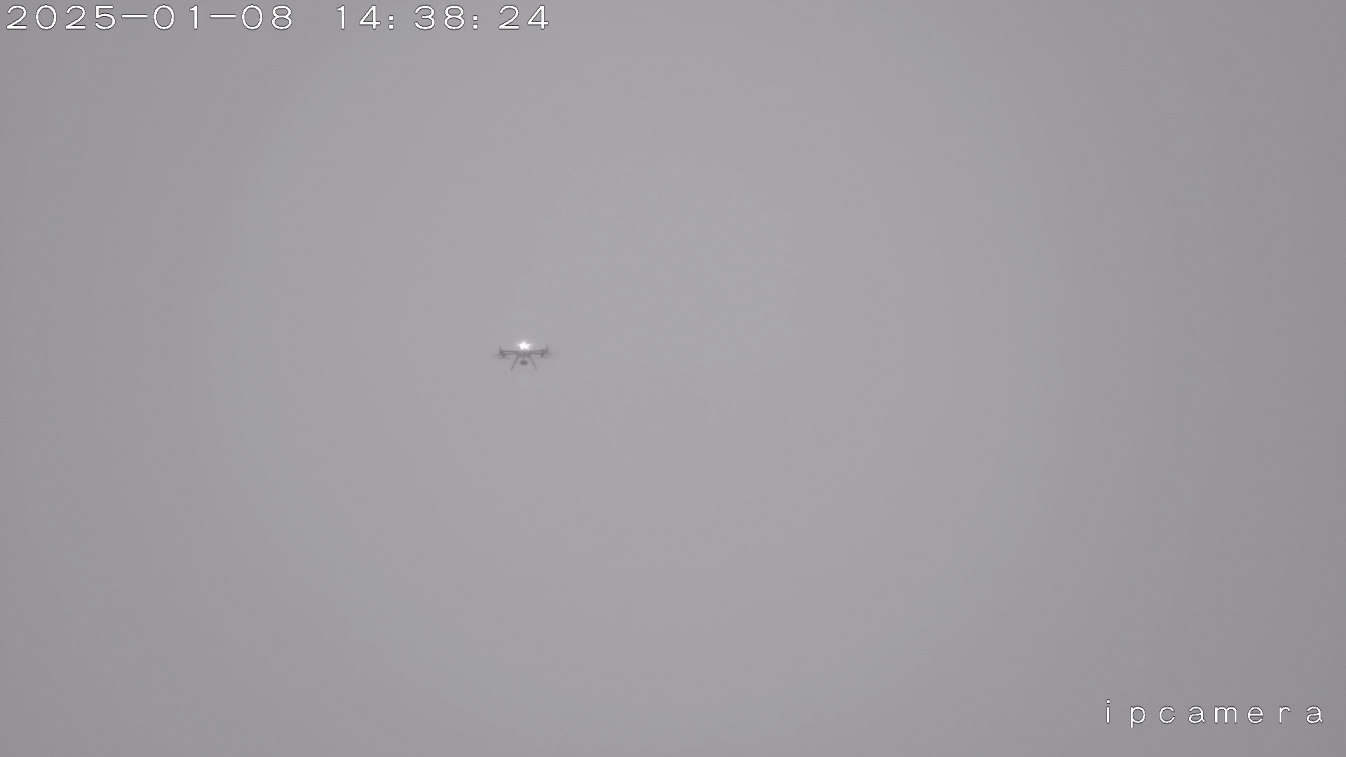 Industrial multirotor drone at 1.5 km